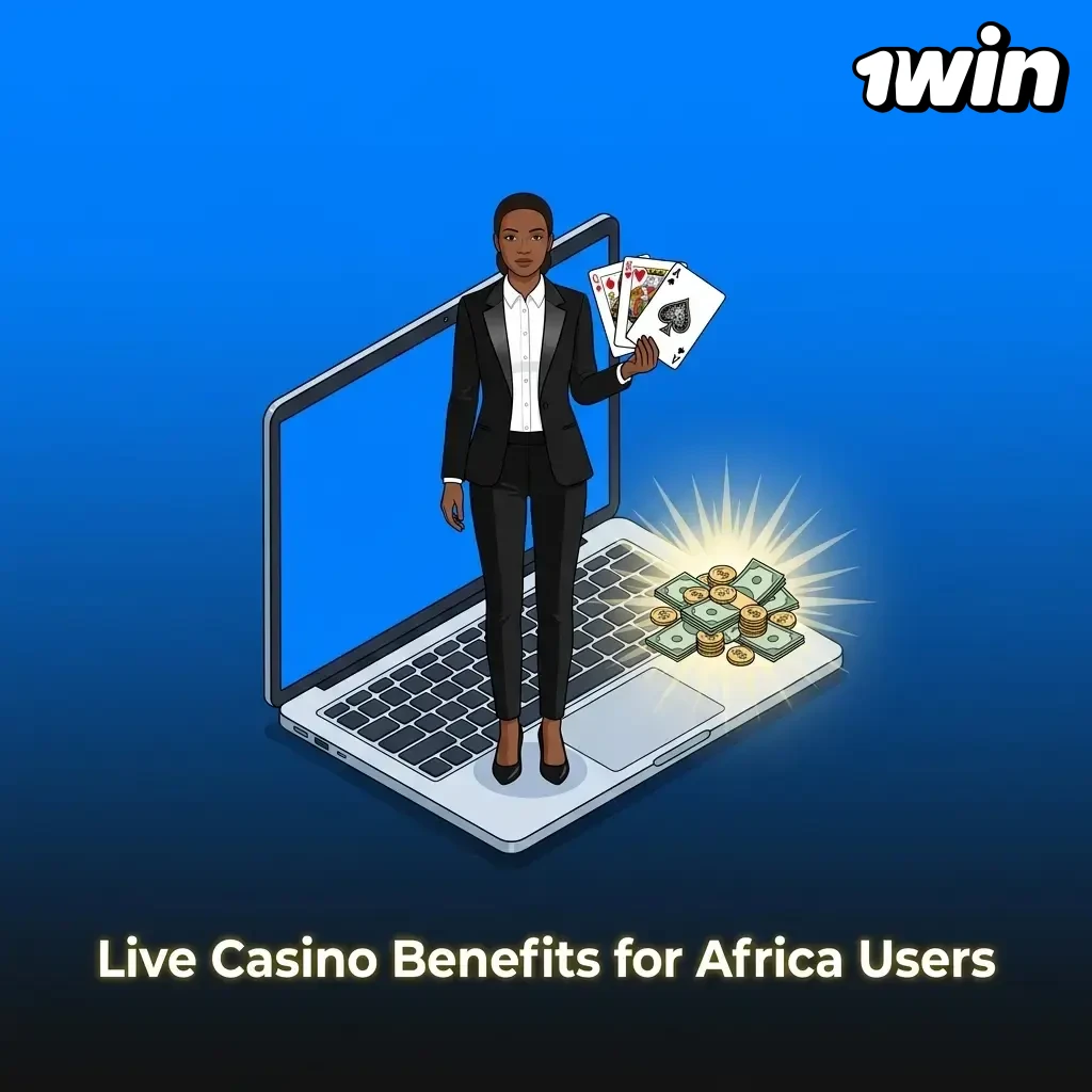 1win live casino benefits for African players including mobile access, local payments, and 24-hour table availability