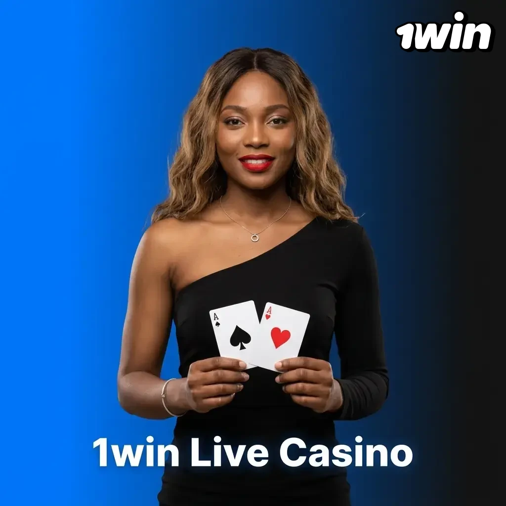 1win live casino table with professional dealer streaming HD video for blackjack, roulette, baccarat, and poker games