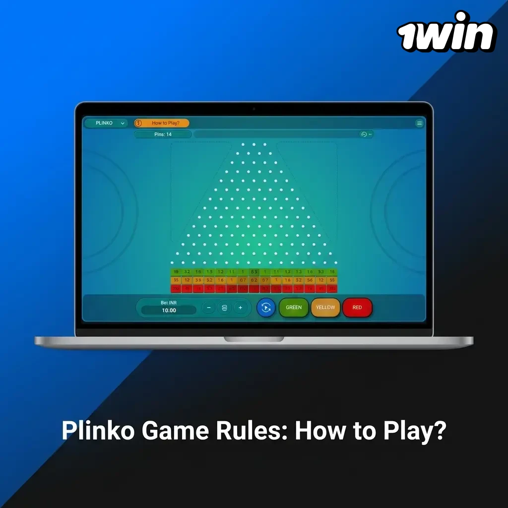 Plinko game rules diagram showing ball dropping through peg grid into multiplier slots at the bottom
