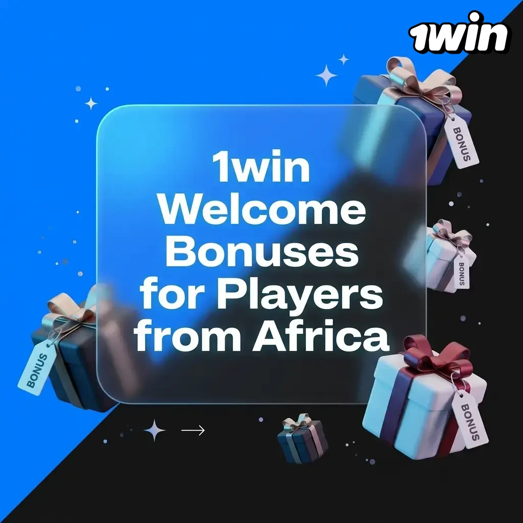 1win Africa welcome bonus offer showing 500% across 4 deposits up to USD 1,050 for casino and sports betting