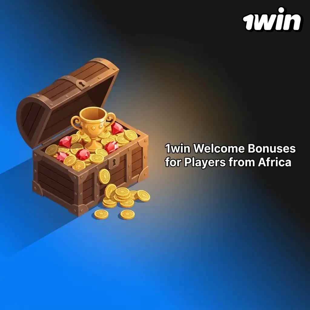 1win welcome bonus for African players showing 600% across four deposits with percentages for sports and casino sections