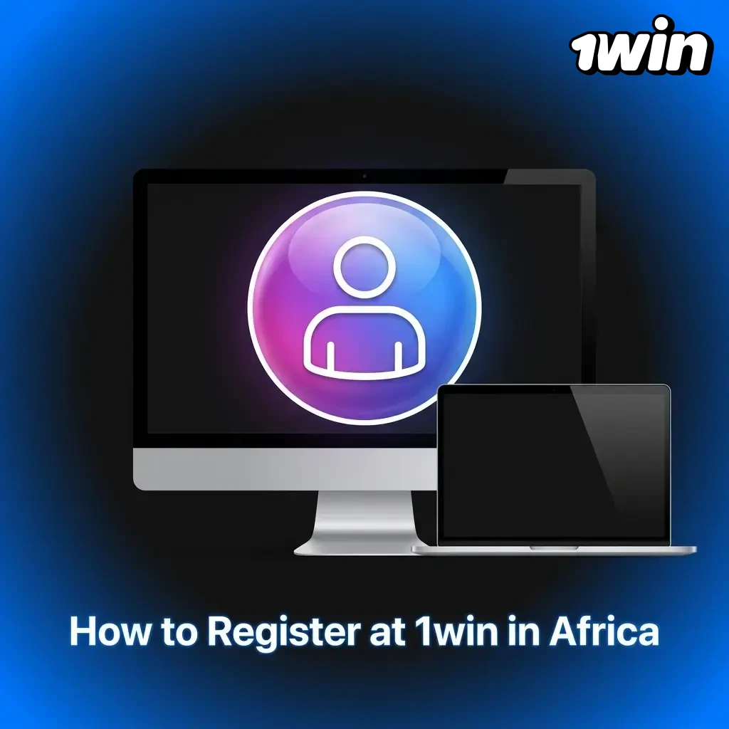 1win Africa registration steps showing sign-up options including email, phone, social media, and one-click method