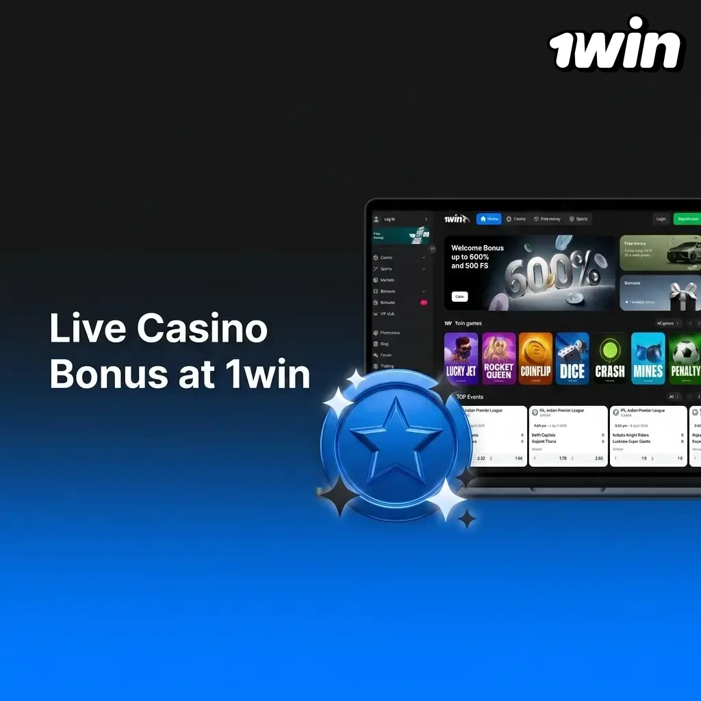 1win Africa live casino welcome bonus offering 600% across first four deposits for new players