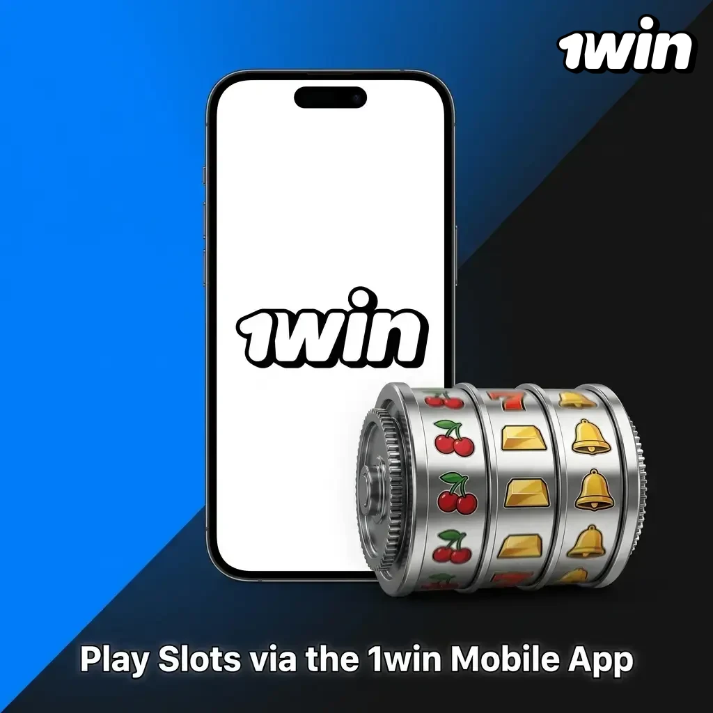 1win mobile app showing slot casino lobby on smartphone with Android and iOS access for African players